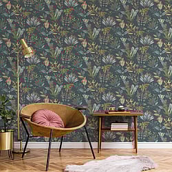 Galerie Wallcoverings Product Code: BL22744 - Botanica Wallpaper Collection Galerie Wallcoverings Product Code BL22744 - Botanica Wallpaper Collection - Blue Colours - Mystic Floral Design