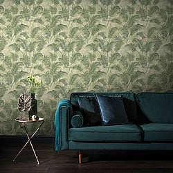 Galerie Wallcoverings Product Code: BL22763 - Botanica Wallpaper Collection Galerie Wallcoverings Product Code BL22763 - Botanica Wallpaper Collection - Green Colours - Tropical Leaves Design