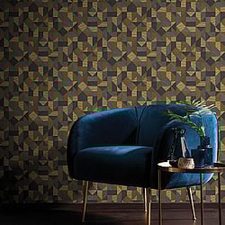 Galerie Wallcoverings Product Code: BL22771 - Botanica Wallpaper Collection Galerie Wallcoverings Product Code BL22771 - Botanica Wallpaper Collection - Yellow Brown Grey Colours - Cubics Design
