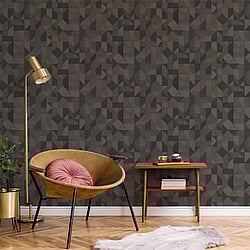 Galerie Wallcoverings Product Code: BL22774 - Botanica Wallpaper Collection Galerie Wallcoverings Product Code BL22774 - Botanica Wallpaper Collection - Black Colours - Cubics Design