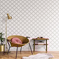 Galerie Wallcoverings Product Code: BO23033 - Luxe Wallpaper Collection Galerie Wallcoverings Product Code BO23033 - Luxe Wallpaper Collection - White Silver Colours - Braid Design