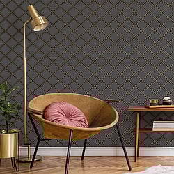 Galerie Wallcoverings Product Code: BO23034 - Luxe Wallpaper Collection Galerie Wallcoverings Product Code BO23034 - Luxe Wallpaper Collection - Black Silver Grey Colours - Braid Design