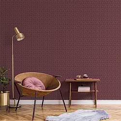 Galerie Wallcoverings Product Code: BO23080 - Luxe Wallpaper Collection Galerie Wallcoverings Product Code BO23080 - Luxe Wallpaper Collection - Red Rose Gold Colours - Greek Key Design