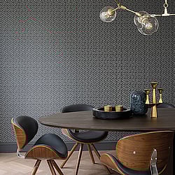 Galerie Wallcoverings Product Code: BO23084 - Luxe Wallpaper Collection Galerie Wallcoverings Product Code BO23084 - Luxe Wallpaper Collection - Black Silver Colours - Greek Key Design