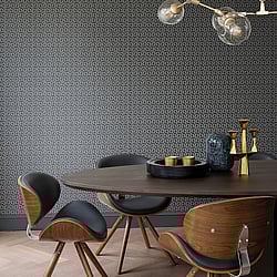 Galerie Wallcoverings Product Code: BO23084 - Luxe Wallpaper Collection Galerie Wallcoverings Product Code BO23084 - Luxe Wallpaper Collection - Black Silver Colours - Greek Key Design