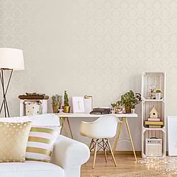 Galerie Wallcoverings Product Code: CI38209 - Classic Silks 4 Wallpaper Collection Galerie Wallcoverings Product Code CI38209 - Classic Silks 4 Wallpaper Collection - Ivory, Pearl Colours - Document Damask Design