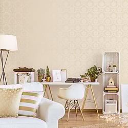 Galerie Wallcoverings Product Code: CI38210 - Classic Silks 4 Wallpaper Collection Galerie Wallcoverings Product Code CI38210 - Classic Silks 4 Wallpaper Collection - Cream, Pearl Colours - Document Damask Design
