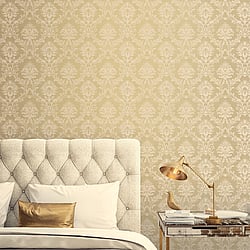 Galerie Wallcoverings Product Code: CI38212 - Classic Silks 4 Wallpaper Collection Galerie Wallcoverings Product Code CI38212 - Classic Silks 4 Wallpaper Collection - Gold Colours - Document Damask Design