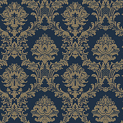 Galerie Wallcoverings Product Code: CI38213 - Classic Silks 4 Wallpaper Collection Galerie Wallcoverings Product Code CI38213 - Classic Silks 4 Wallpaper Collection - Navy, Gold Colours - Classic Damask Design