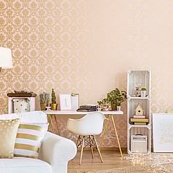 Galerie Wallcoverings Product Code: CI38216 - Classic Silks 4 Wallpaper Collection Galerie Wallcoverings Product Code CI38216 - Classic Silks 4 Wallpaper Collection - Metallic Gold Pink Colours - Classic Damask Design