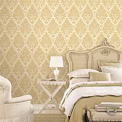 Galerie Wallcoverings Product Code: CI38222 - Classic Silks 4 Wallpaper Collection Galerie Wallcoverings Product Code CI38222 - Classic Silks 4 Wallpaper Collection - Drk. Cream, Tan, Gold Colours - Damask Design
