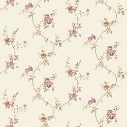 Galerie Wallcoverings Product Code: CI38225 - Classic Silks 4 Wallpaper Collection Galerie Wallcoverings Product Code CI38225 - Classic Silks 4 Wallpaper Collection - Ivory, Burgundy, Green Colours - White Wedding Trail Design