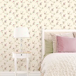 Galerie Wallcoverings Product Code: CI38225 - Classic Silks 4 Wallpaper Collection Galerie Wallcoverings Product Code CI38225 - Classic Silks 4 Wallpaper Collection - Ivory, Burgundy, Green Colours - White Wedding Trail Design