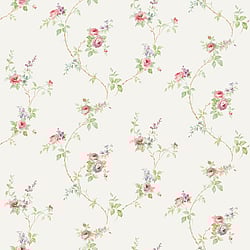 Galerie Wallcoverings Product Code: CI38227 - Classic Silks 4 Wallpaper Collection Galerie Wallcoverings Product Code CI38227 - Classic Silks 4 Wallpaper Collection - Pink, Purple, Blue Colours - White Wedding Trail Design