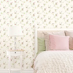 Galerie Wallcoverings Product Code: CI38227 - Classic Silks 4 Wallpaper Collection Galerie Wallcoverings Product Code CI38227 - Classic Silks 4 Wallpaper Collection - Pink, Purple, Blue Colours - White Wedding Trail Design