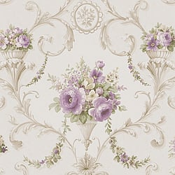 Galerie Wallcoverings Product Code: CI38231 - Classic Silks 4 Wallpaper Collection Galerie Wallcoverings Product Code CI38231 - Classic Silks 4 Wallpaper Collection - Beige Purple Yellow Colours - Ornamental Floral Design