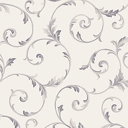 Galerie Wallcoverings Product Code: CI38239 - Classic Silks 4 Wallpaper Collection Galerie Wallcoverings Product Code CI38239 - Classic Silks 4 Wallpaper Collection - Stone Grey Metallic Silver Colours - Scroll Design