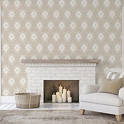 Galerie Wallcoverings Product Code: CI38242 - Classic Silks 4 Wallpaper Collection Galerie Wallcoverings Product Code CI38242 - Classic Silks 4 Wallpaper Collection - Lt. Creams Colours - Silk Damask Design