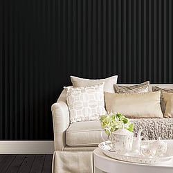 Galerie Wallcoverings Product Code: CI38248 - Classic Silks 4 Wallpaper Collection Galerie Wallcoverings Product Code CI38248 - Classic Silks 4 Wallpaper Collection - Black Colours - Matte / Shiny Stripe Emboss Design