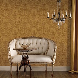 Galerie Wallcoverings Product Code: CI38258 - Classic Silks 4 Wallpaper Collection Galerie Wallcoverings Product Code CI38258 - Classic Silks 4 Wallpaper Collection - Ochre, Rust Colours - Sari Damask Design