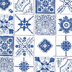 Galerie Wallcoverings Product Code: CK36621 - Kitchen Style 3 Wallpaper Collection Galerie Wallcoverings Product Code CK36621 - Kitchen Style 3 Wallpaper Collection - Blue White Colours - Retro Tiles Design