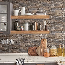 Galerie Wallcoverings Product Code: CK36623 - Kitchen Style 3 Wallpaper Collection Galerie Wallcoverings Product Code CK36623 - Kitchen Style 3 Wallpaper Collection - Grey Brown Colours - Slate Bricks Design