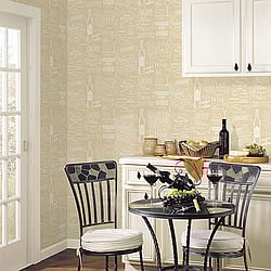 Galerie Wallcoverings Product Code: CK36632 - Kitchen Style 3 Wallpaper Collection Galerie Wallcoverings Product Code CK36632 - Kitchen Style 3 Wallpaper Collection - Cream White Colours - Wine with Friends Design