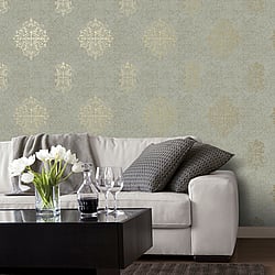 Galerie Wallcoverings Product Code: CM2486 - Lustre Wallpaper Collection Galerie Wallcoverings Product Code CM2486 - Lustre Wallpaper Collection - Bronze Brown Colours - Damask Design