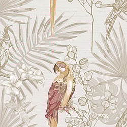 Galerie Wallcoverings Product Code: CM27001 - Botanica Wallpaper Collection Galerie Wallcoverings Product Code CM27001 - Botanica Wallpaper Collection - Red Colours - Tropical Parrot Design