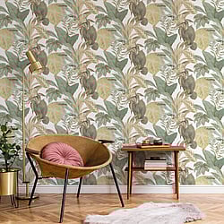 Galerie Wallcoverings Product Code: CM27015 - Botanica Wallpaper Collection Galerie Wallcoverings Product Code CM27015 - Botanica Wallpaper Collection - Green Colours - Bali Foliage Design