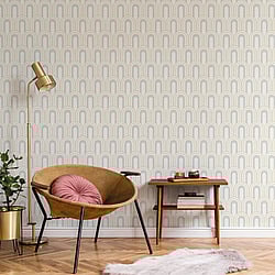 Galerie Wallcoverings Product Code: CM27031 - Botanica Wallpaper Collection Galerie Wallcoverings Product Code CM27031 - Botanica Wallpaper Collection - Grey Yellow Colours - Retro Arch Design