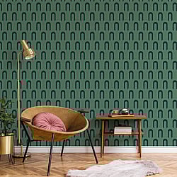 Galerie Wallcoverings Product Code: CM27033 - Botanica Wallpaper Collection Galerie Wallcoverings Product Code CM27033 - Botanica Wallpaper Collection - Green Colours - Retro Arch Design