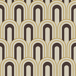 Galerie Wallcoverings Product Code: CM27034 - Botanica Wallpaper Collection Galerie Wallcoverings Product Code CM27034 - Botanica Wallpaper Collection - Yellow Black Colours - Retro Arch Design