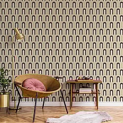 Galerie Wallcoverings Product Code: CM27034 - Botanica Wallpaper Collection Galerie Wallcoverings Product Code CM27034 - Botanica Wallpaper Collection - Yellow Black Colours - Retro Arch Design