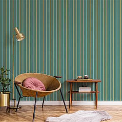 Galerie Wallcoverings Product Code: CM27055 - Botanica Wallpaper Collection Galerie Wallcoverings Product Code CM27055 - Botanica Wallpaper Collection - Green Colours - Classic Stripe Design