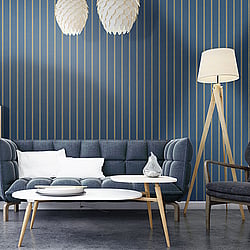 Galerie Wallcoverings Product Code: CM27056 - Botanica Wallpaper Collection Galerie Wallcoverings Product Code CM27056 - Botanica Wallpaper Collection - Blue Colours - Classic Stripe Design