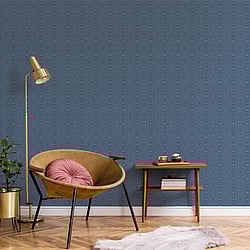 Galerie Wallcoverings Product Code: CM27062 - Botanica Wallpaper Collection Galerie Wallcoverings Product Code CM27062 - Botanica Wallpaper Collection - Blue Colours - Ikat Design