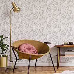 Galerie Wallcoverings Product Code: DA23230 - Luxe Wallpaper Collection Galerie Wallcoverings Product Code DA23230 - Luxe Wallpaper Collection - White Grey Colours - Two Tone Leaf Design