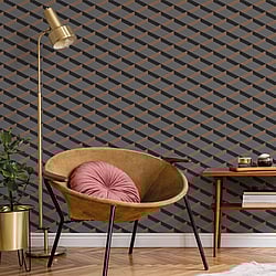 Galerie Wallcoverings Product Code: DA23253 - Luxe Wallpaper Collection Galerie Wallcoverings Product Code DA23253 - Luxe Wallpaper Collection - Brown Black Grey Colours - Shadow Trellis Design