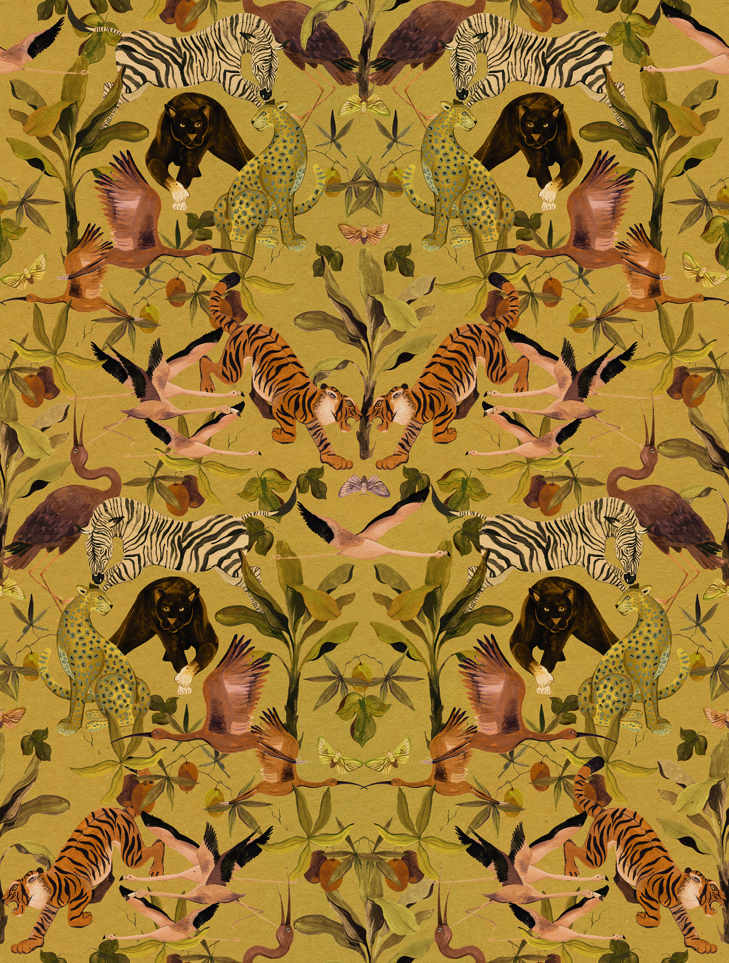 Galerie Wallcoverings Product Code: DW2002 - Designer Walls Wallpaper Collection Galerie Wallcoverings Product Code DW2002 - Designer Walls Wallpaper Collection - Ochre Colours - Magic Animals Design