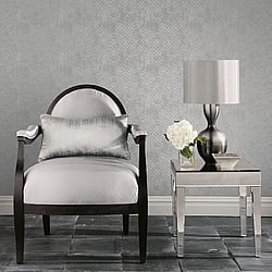 Galerie Wallcoverings Product Code: DWP0246-03 - Emporium Wallpaper Collection Galerie Wallcoverings Product Code DWP0246-03 - Emporium Wallpaper Collection - Silver Colours - Aged Quatrefoil Design