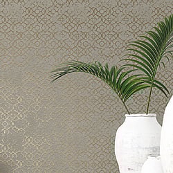 Galerie Wallcoverings Product Code: DWP0246-06 - Emporium Wallpaper Collection Galerie Wallcoverings Product Code DWP0246-06 - Emporium Wallpaper Collection - Gold Colours - Aged Quatrefoil Design