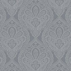 Galerie Wallcoverings Product Code: DWP0247-02 - Emporium Wallpaper Collection Galerie Wallcoverings Product Code DWP0247-02 - Emporium Wallpaper Collection - Grey Silver Colours - Mehndi Damask Design