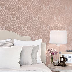 Galerie Wallcoverings Product Code: DWP0247-04 - Emporium Wallpaper Collection Galerie Wallcoverings Product Code DWP0247-04 - Emporium Wallpaper Collection - Pink Rose Gold Colours - Mehndi Damask Design