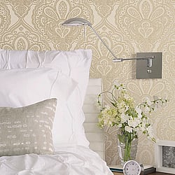 Galerie Wallcoverings Product Code: DWP0247-05 - Emporium Wallpaper Collection Galerie Wallcoverings Product Code DWP0247-05 - Emporium Wallpaper Collection - Gold Colours - Mehndi Damask Design