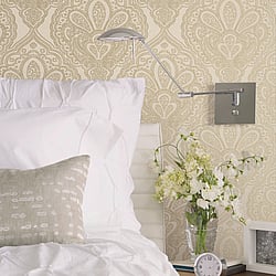 Galerie Wallcoverings Product Code: DWP0247-05 - Emporium Wallpaper Collection Galerie Wallcoverings Product Code DWP0247-05 - Emporium Wallpaper Collection - Gold Colours - Mehndi Damask Design