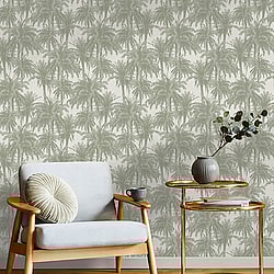 Galerie Wallcoverings Product Code: ED13054 - Ted Baker Eden Wallpaper Collection Galerie Wallcoverings Product Code ED13054 - Ted Baker Eden Wallpaper Collection - White Green Colours - Treetops Design
