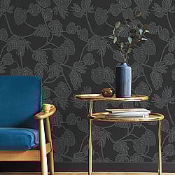 Galerie Wallcoverings Product Code: ED13075 - Ted Baker Eden Wallpaper Collection Galerie Wallcoverings Product Code ED13075 - Ted Baker Eden Wallpaper Collection - Black White Colours - Leafit Design