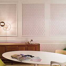 Galerie Wallcoverings Product Code: EL21061 - Elisir Wallpaper Collection Galerie Wallcoverings Product Code EL21061 - Elisir Wallpaper Collection - Pink Silver White Colours - Modern Trellis Design