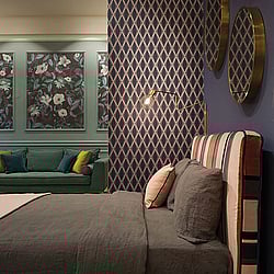 Galerie Wallcoverings Product Code: EL21063 - Elisir Wallpaper Collection Galerie Wallcoverings Product Code EL21063 - Elisir Wallpaper Collection - Blue Brown Colours - Modern Trellis Design